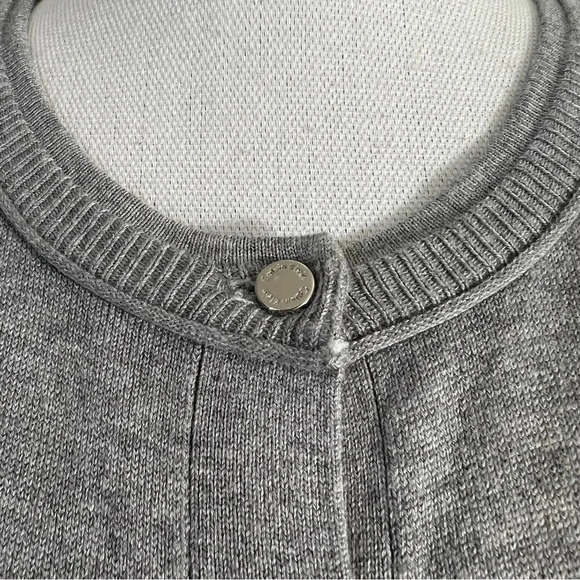 Calvin Klein Gray Button Up Cardigan Sweater Small Long Sleeve Knit Office Work - Picture 9 of 9